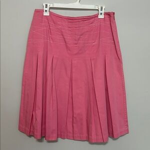 Pink with White Stitching Cotton Skirt